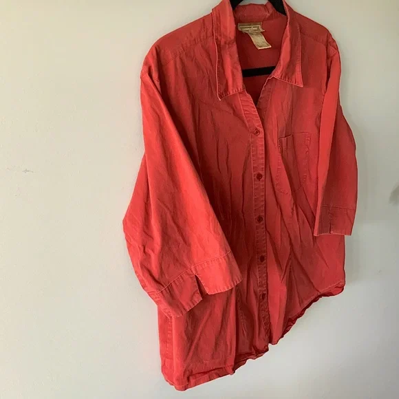 Red Button Up Top - Picture 7 of 11